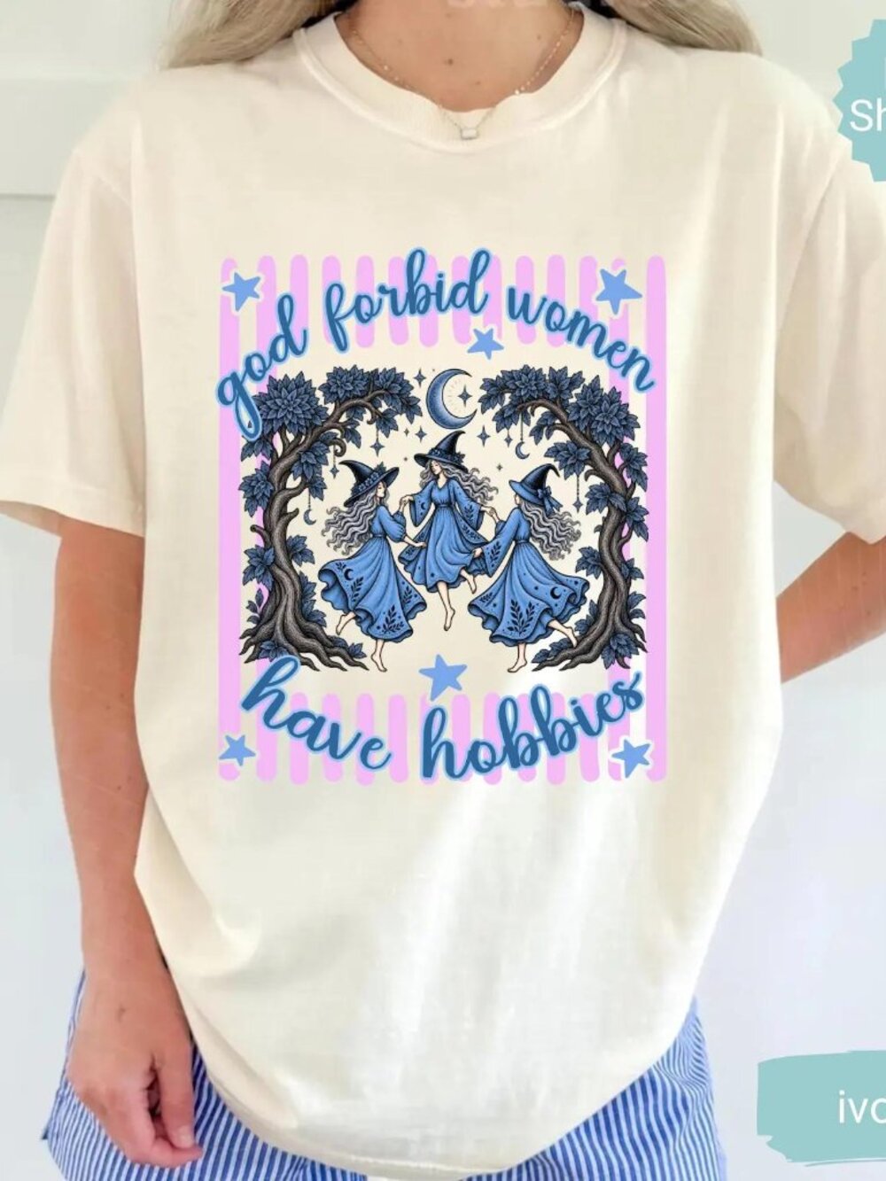 God Forbid Women Have Hobbies Shirt, Feminist Witch Graphic Tee